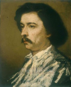トーマス・クチュール Painting - 芸術家フィギュア画家トーマス・クチュールの肖像